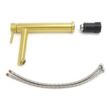 Darrahopens Furniture > Bathroom > Shower Heads & Screens WELS Brushed Gold Laundry Round Tall Basin Mixer Vanity Sink Faucet Tap 304 SUS