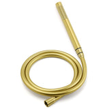 WELS Brushed Gold Round Dual Shower Head Set Single Mode Handheld Gooseneck Arm Wall Mixer | darrahopens.com.au Premium AU Stock