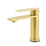 WELS Brushed Gold Short Square Basin Mixer Vanity Sink Faucet Spout Laundry Tap | darrahopens.com.au Premium AU Stock