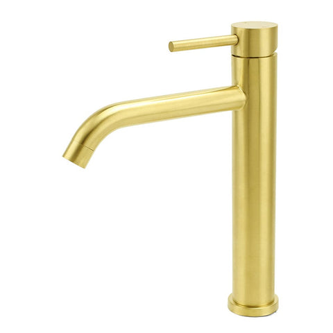 Darrahopens Furniture > Bathroom > Shower Heads & Screens WELS Brushed Gold Tall Kitchen Laundry Basin Mixer Vanity Sink Faucet Tap Bath