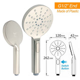 WELS Brushed Nickel Dual Shower Set Sliding Rail Arm 12" Round Head Handheld 2 Way Diverter | darrahopens.com.au Premium AU Stock