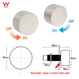 WELS Brushed Nickel Dual Shower Set Sliding Rail Arm 12" Round Head Metal Handheld Twin Taps Valve | darrahopens.com.au Premium AU Stock