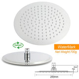 Darrahopens Furniture > Bathroom > Shower Heads & Screens WELS Chrome 10" Round Rain Handheld Double Shower Head Arm Sliding Rail Wall Mixer Valve