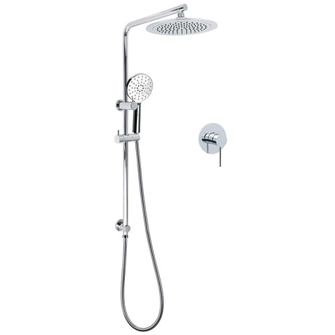 WELS Chrome 9" Rain Shower Head 3 Modes Handheld Rose Slide Rail Set Diverter Mixer | darrahopens.com.au Premium AU Stock