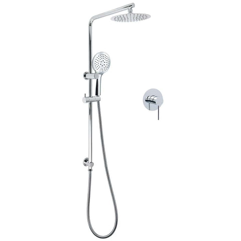 WELS Chrome Double Square 8" Shower Head Set 3 Function Handheld Rail Arm Mixer | darrahopens.com.au Premium AU Stock