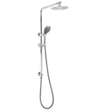 WELS Chrome Dual 8" Slim Rain Shower 5 Modes Rose Mixer Valve Sliding Rail Set | darrahopens.com.au Premium AU Stock