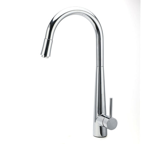 Darrahopens Furniture > Bathroom > Shower Heads & Screens WELS Chrome Pull Out Kitchen Sink Tap Round Basin Mixer Faucet Flexible Spout