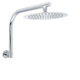 Darrahopens Furniture > Bathroom > Shower Heads & Screens WELS Chrome Round 10" Rainfall Shower Head + 360° Swivel Gooseneck Wall Arm Set