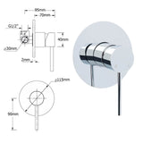 Darrahopens Furniture > Bathroom > Shower Heads & Screens WELS Chrome Round 2in1 8" Stainless Steel Rain Head Handheld Sliding Rail Arm Shower Mixer Set