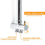 Darrahopens Furniture > Bathroom > Shower Heads & Screens WELS Chrome Round 2in1 8" Stainless Steel Rain Head Handheld Sliding Rail Arm Shower Mixer Set