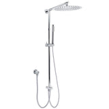 Darrahopens Furniture > Bathroom > Shower Heads & Screens WELS Chrome Round Large 12" Rain Shower Head Single Mode Handheld Wall Arm Rail 2in1 Set