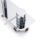 Darrahopens Furniture > Bathroom > Shower Heads & Screens WELS Chrome Round Wall Mounted Basin Vanity Mixer Bath Tub Bubble Faucet Spout