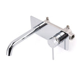 Darrahopens Furniture > Bathroom > Shower Heads & Screens WELS Chrome Round Wall Mounted Basin Vanity Mixer Bath Tub Bubble Faucet Spout