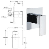Darrahopens Furniture > Bathroom > Shower Heads & Screens WELS Chrome Square 10" Rain Shower Head 3 Mode Handheld Sliding Rail Wall Arm With Mixer