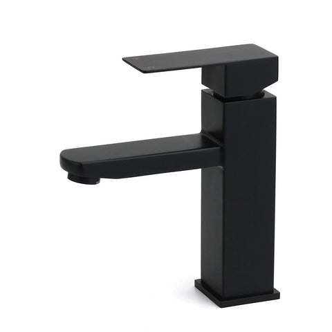 Darrahopens Furniture > Bathroom > Shower Heads & Screens WELS Classic Square Matt Black Basin Mixer Vanity Laundry Sink Faucet Tap Outlet