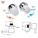 WELS Double Round Shower Head Handheld Sliding Rail Arm Chrome 12" Rainfall Twin Taps Set | darrahopens.com.au Premium AU Stock