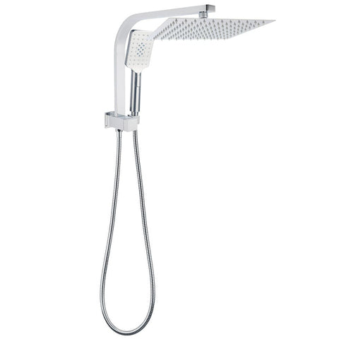 Darrahopens Furniture > Bathroom > Shower Heads & Screens WELS Dual 10" Square Rain Shower Head Handheld Spray Diverter Wall Arm Set