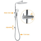 WELS Dual Shower Set Large Round 12" Rainfall Head 3 Modes Handheld Silde Rail Twin Taps | darrahopens.com.au Premium AU Stock