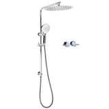 WELS Dual Shower Set Large Round 12" Rainfall Head 3 Modes Handheld Silde Rail Twin Taps | darrahopens.com.au Premium AU Stock