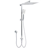 Darrahopens Furniture > Bathroom > Shower Heads & Screens WELS Dual Square Shower Head 12" Rain Rose + 3 Modes Handheld Diverter Rail Arm Set
