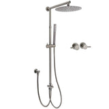 Darrahopens Furniture > Bathroom > Shower Heads & Screens WELS Gun Metal 2in1 Round Shower 10" Rain Head Single Mode Handheld Sliding Rail Twin Taps Set