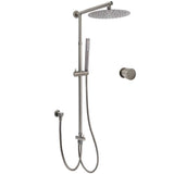 Darrahopens Furniture > Bathroom > Shower Heads & Screens WELS Gun Metal 2in1 Round Shower 10" Rain Head Stngle Mode Handheld Sliding Rail Arm Mixer Set