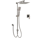 WELS Gun Metal 2in1 Shower Set Square 10" Rain Head Handheld Silde Rail Hot Cold Mixer | darrahopens.com.au Premium AU Stock