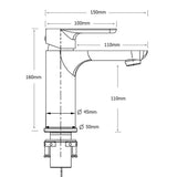 Darrahopens Furniture > Bathroom > Shower Heads & Screens WELS Gun Metal 4.5L/min Kitchen Laundry Round Basin Mixer Vanity Sink Faucet Tap