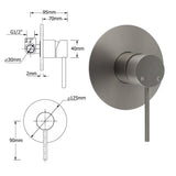 WELS Gun Metal Double Round Shower 10" Rain Head 3 Mode Handheld Sliding Rail Mixer Valve Set | darrahopens.com.au Premium AU Stock