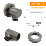WELS Gun Metal Dual Round Shower 10" Rain Head 3 Mode Handheld Sliding Rail Diverter Set | darrahopens.com.au Premium AU Stock