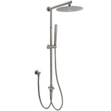 Darrahopens Furniture > Bathroom > Shower Heads & Screens WELS Gun Metal Dual Round Shower 10" Rain Head Stainless Steel Handheld Sliding Rail Diverter Set