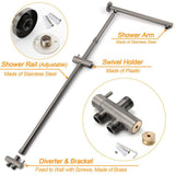 WELS Gun Metal Dual Round Shower Head 10" Rain Head 3 Mode Handheld Sliding Rail Diverter Set | darrahopens.com.au Premium AU Stock
