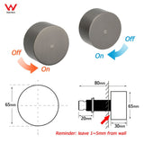 Darrahopens Furniture > Bathroom > Shower Heads & Screens WELS Gun Metal Dual Round Shower Head 10" Rain Head Stainless Steel Handheld Sliding Rail Diverter Set