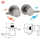 Darrahopens Furniture > Bathroom > Shower Heads & Screens WELS Gun Metal Round 10" 2in1 Shower Head 3 Modes Handheld Slide Rail Arm Twin Taps