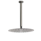 WELS Gun Metal Round 12" SUS Rainfall Shower Head 300mm Ceiling Dropper Arm Set | darrahopens.com.au Premium AU Stock