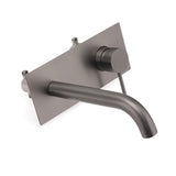 WELS Gun Metal Round Wall Basin Mixer Vanity Sink Tap Hot Cold Faucet Spout | darrahopens.com.au Premium AU Stock