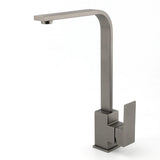Darrahopens Furniture > Bathroom > Shower Heads & Screens WELS Gun Metal Square Gooseneck Swivel Laundry Kitchen Mixer Faucet Sink Tap Set