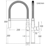 Darrahopens Furniture > Bathroom > Shower Heads & Screens WELS Gun Metal Stainless Steel Pull Out Swivel Kitchen Mixer Sink Tap Spout Faucet