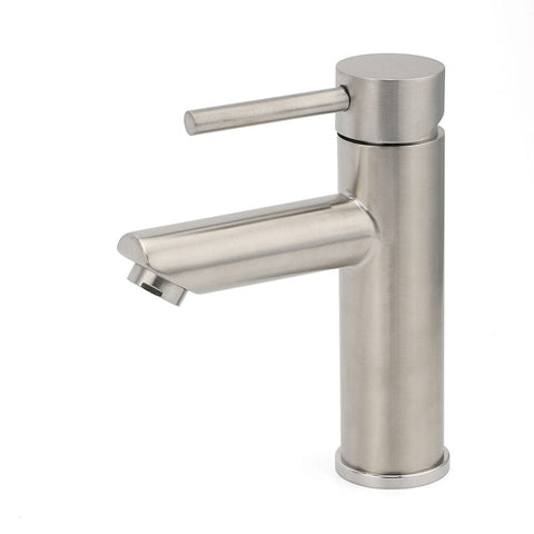 WELS Kitchen Laundry Round Basin Mixer Vanity Sink Faucet Tap Nickel Brushed Set | darrahopens.com.au Premium AU Stock