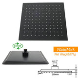 Darrahopens Furniture > Bathroom > Shower Heads & Screens WELS Matt Black 10" Rain Shower Head 3 Mode Handheld Gooseneck Arm Diverter 2in1 Set