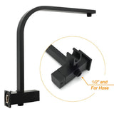 Darrahopens Furniture > Bathroom > Shower Heads & Screens WELS Matt Black 10" Rain Shower Head 3 Mode Handheld Gooseneck Arm Diverter 2in1 Set