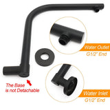 Darrahopens Furniture > Bathroom > Shower Heads & Screens WELS Matt Black 10" SUS Round Rain Shower Head & Gooseneck Swivel Wall Arm Set
