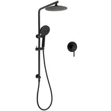 WELS Matt Black 2in1 Round 9" Rainfall Shower Head & 3 Modes Handheld Silde Rail Mixer Set | darrahopens.com.au Premium AU Stock