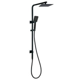 Darrahopens Furniture > Bathroom > Shower Heads & Screens WELS Matt Black 8" Rainfall Shower Head 3 Modes Handheld Wall Rail Arm 2in1 Set
