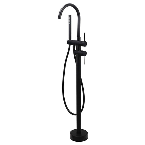 Darrahopens Furniture > Bathroom > Shower Heads & Screens WELS Matt Black Bathtub Filler Free Standing Mixer Faucet Tap Spout HandHeld Set