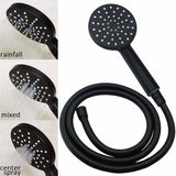 Darrahopens Furniture > Bathroom > Shower Heads & Screens WELS Matt Black Dual Shower 12" Large Shower Rain Head + Handheld Silde Wall Rail Mixer Set