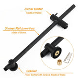 Darrahopens Furniture > Bathroom > Shower Heads & Screens WELS Matt Black Dual Shower 12" Large Shower Rain Head + Handheld Silde Wall Rail Mixer Set