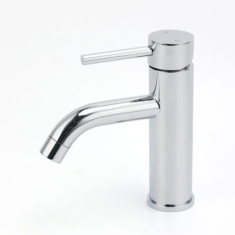 Darrahopens Furniture > Bathroom > Shower Heads & Screens WELS Round Curve Kitchen Laundry Short Basin Mixer Vanity Sink Faucet Tap Chrome