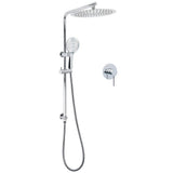 WELS Round Shower Head Handheld Sliding Rail Arm Chrome 12" Rainfall 2in1 Mixer Set | darrahopens.com.au Premium AU Stock