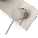 Darrahopens Furniture > Bathroom > Shower Heads & Screens WELS Round Wall Mounted Basin Vanity Mixer Bath Tub Faucet Spout Brushed Nickel